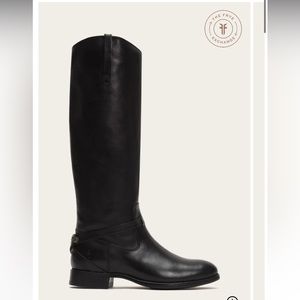 Frye Lindsay Plate Black Boot 8.5